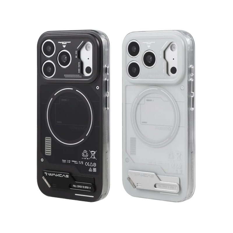 Wakcas Energy Module MagSafe Case for iPhone with Built-in Metal Stand 18 Series