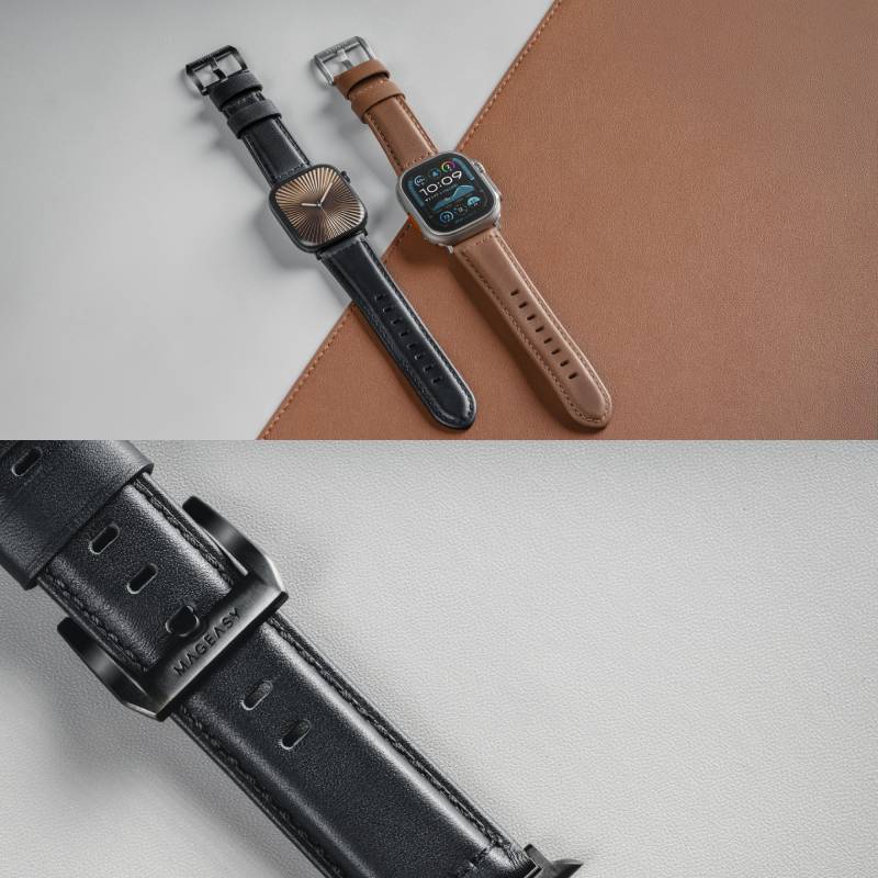 MagEasy Nappa Calfskin Leather Apple Watch Band (44/45/46/49mm) - XtraSure | Apple Authorized Reseller in Myanmar