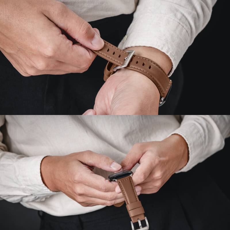 MagEasy Nappa Calfskin Leather Apple Watch Band (44/45/46/49mm) - XtraSure | Apple Authorized Reseller in Myanmar