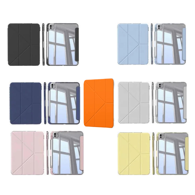 Mutural Clear Pro Folio Case for iPad M3 & M2 Air 11"/ M2 Pro 11"/ Air 4/ Air 5