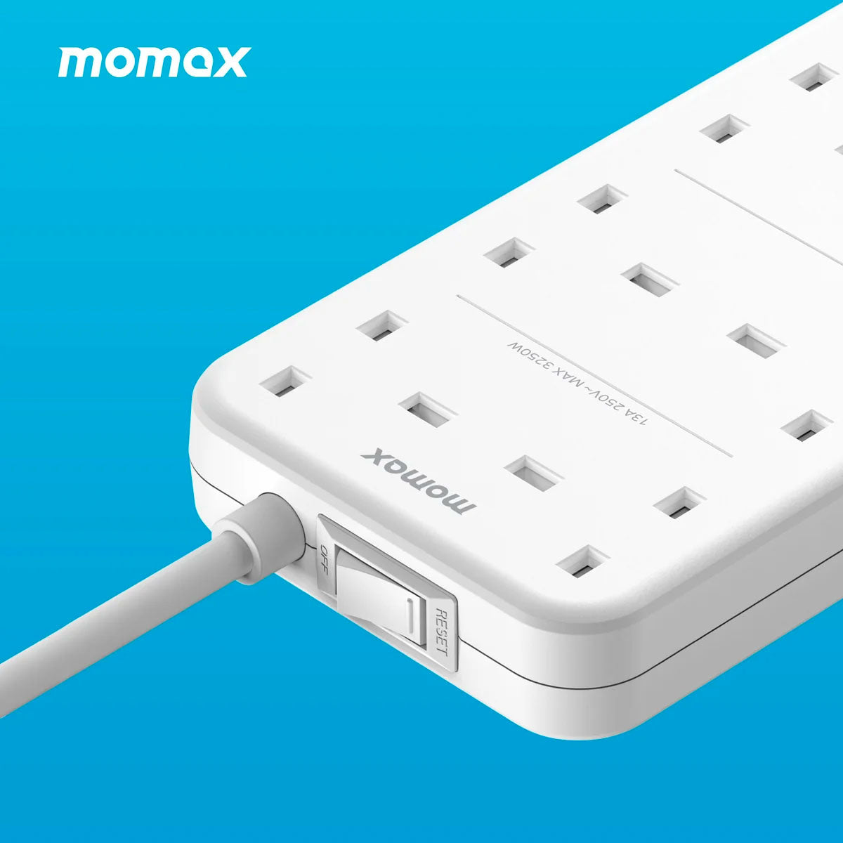 Momax ONEPLUG 8-Outlet Power Strip with USB (US5UK) - XtraSure | Apple Authorized Reseller in Myanmar