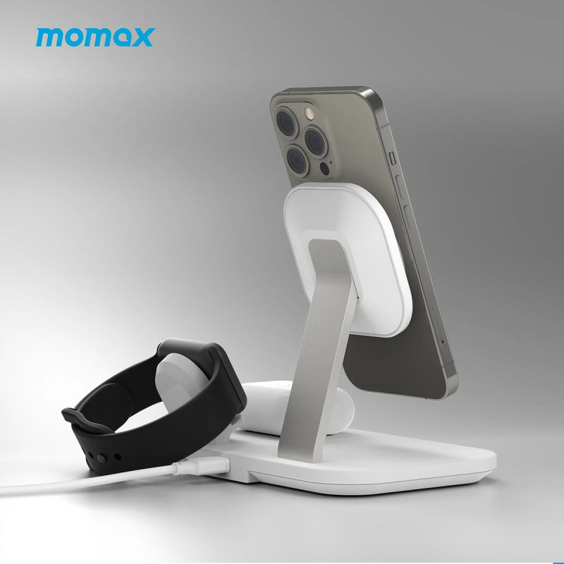 momax Q.Max Pro3 25W 3-in-1 Wireless Charger with MagSafe - XtraSure | Apple Authorized Reseller in Myanmar