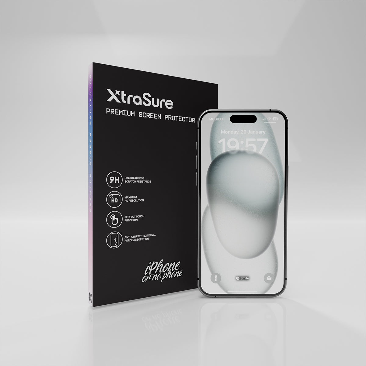 XtraSure iPhone or No Phone Tempered Glass