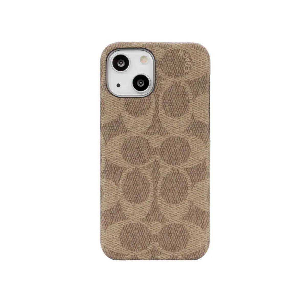 Coach Slim Wrap Case for iPhone 12/13 Series (Signature C Khaki)