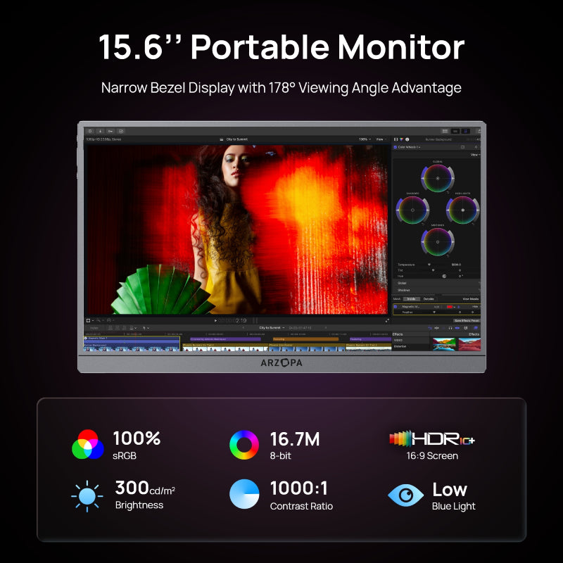 ARZOPA A1 Pro 15.6 inch Portable Monitor