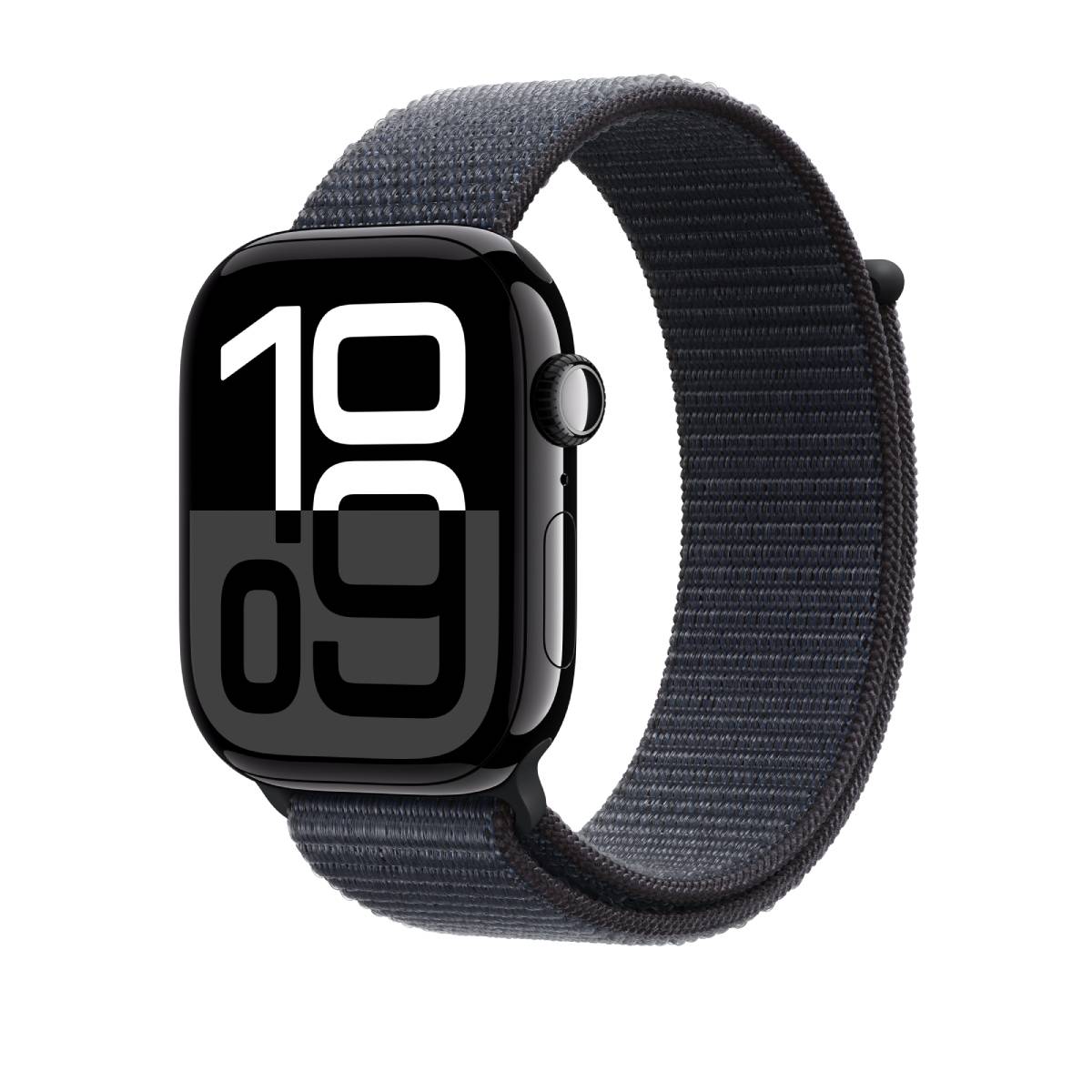 Apple Watch Series 10 GPS, 46 mm Jet Black Aluminium Case with Ink Spo