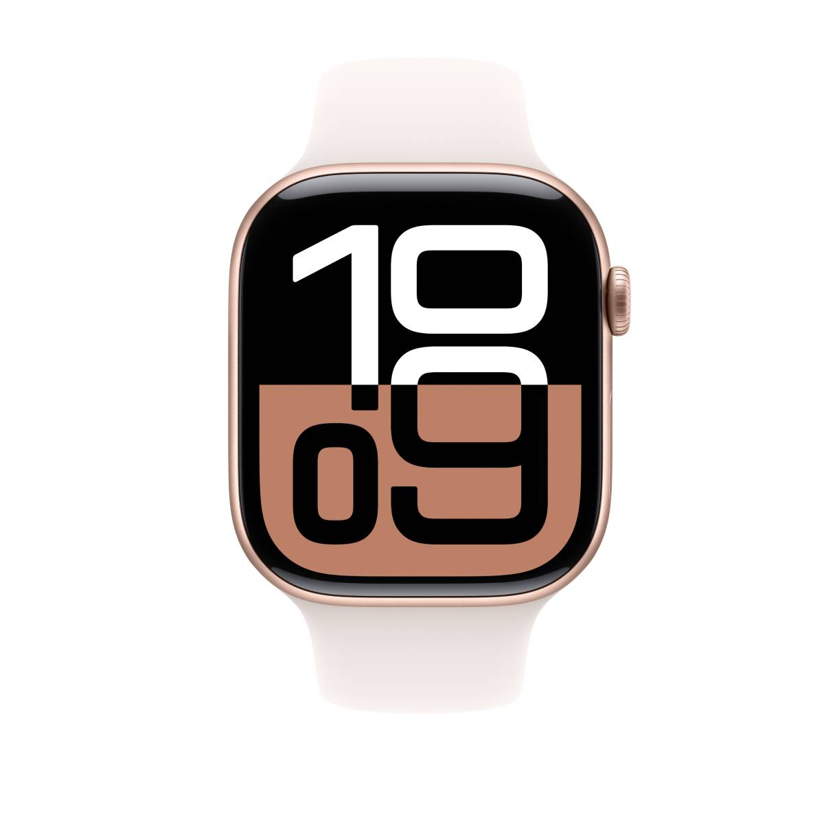 Apple Watch Series 10 GPS, 42 mm Rose Gold Aluminium Case with Light Blush Sport Band – MWWH3 (S/M)