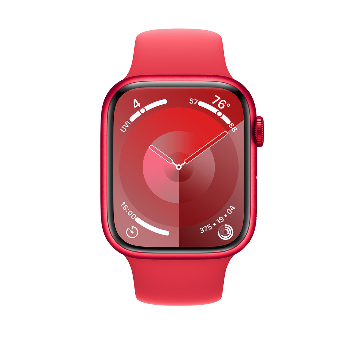 Apple Watch Series 9 GPS, 41 mm Red Aluminium Case with Red Sport Band – MRXH3 (M/L)
