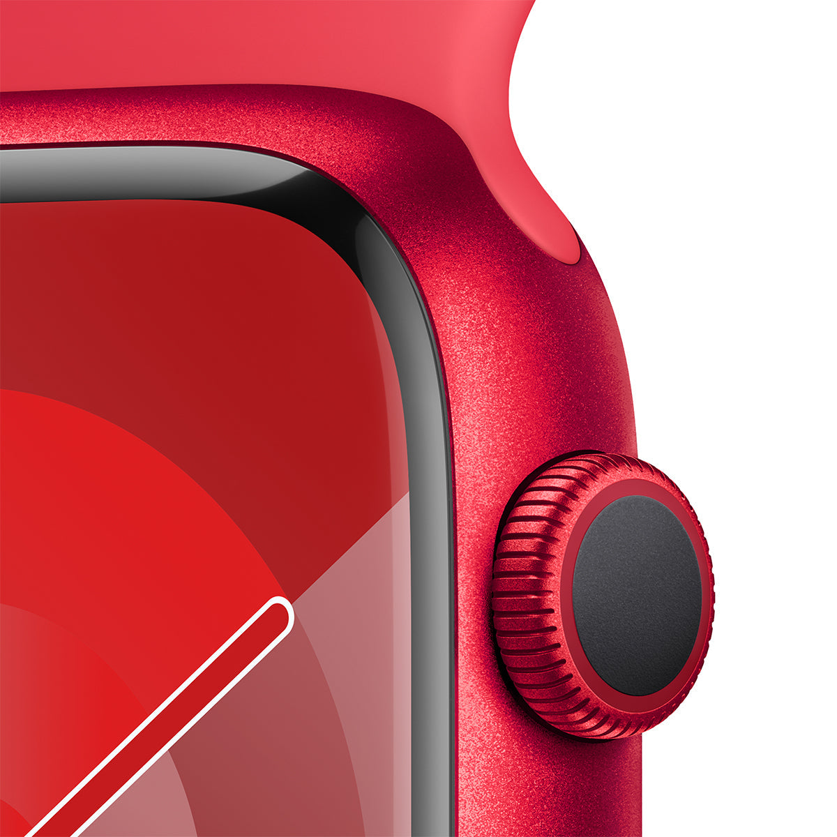 Apple Watch Series 9 GPS, 45 mm Red Aluminium Case with Red Sport Band – MRXK3 (M/L)