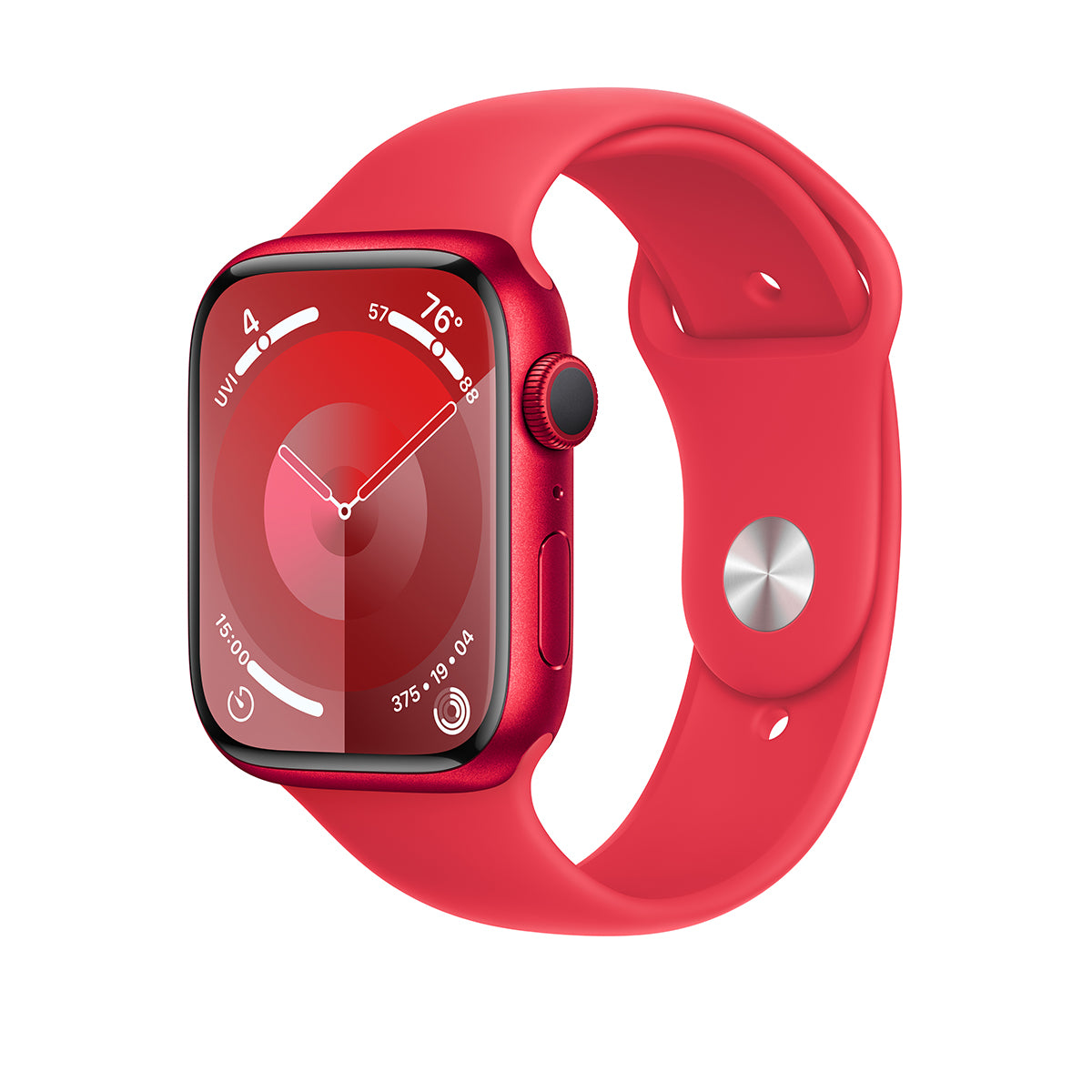 Apple Watch Series 9 GPS, 41 mm Red Aluminium Case with Red Sport Band – MRXH3 (M/L)
