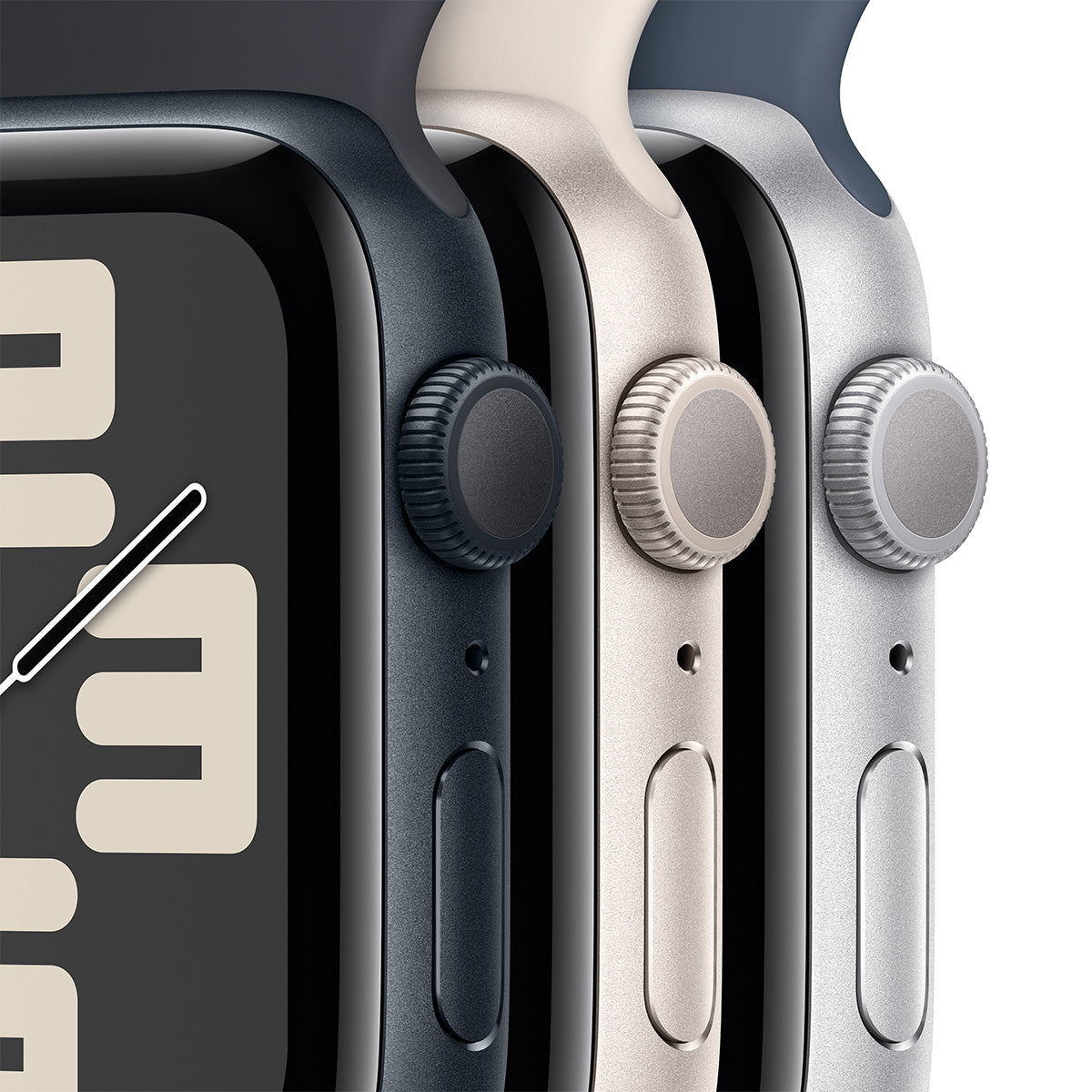 Apple Watch Series SE 2nd Gen GPS, 44mm Starlight Aluminium Case with Starlight Sport Band – MRE53 (M/L) (New)