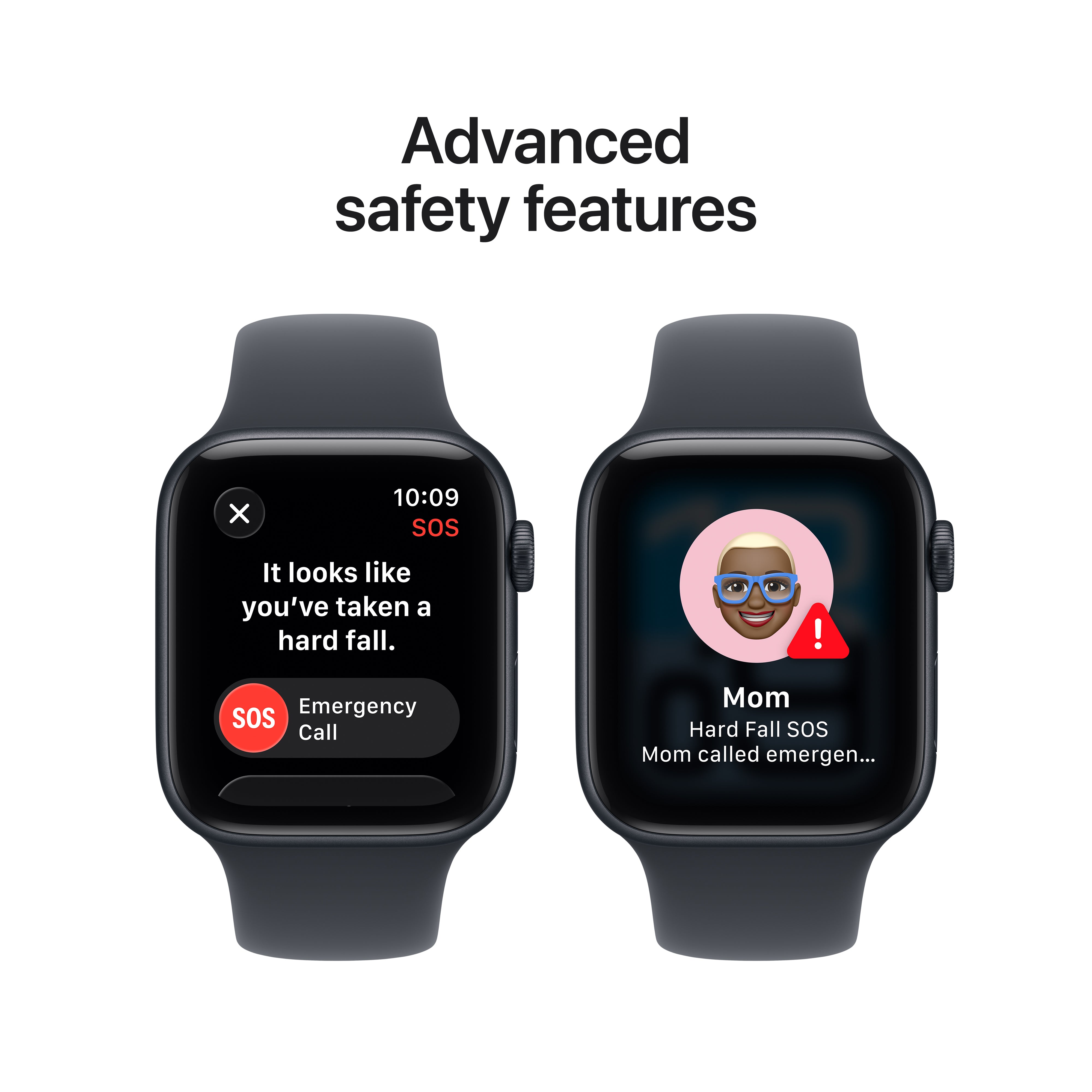 Apple Watch SE 3 GPS, 44mm Midnight Aluminium Case with Midnight Sport Band – MEHQ4 (M/L)