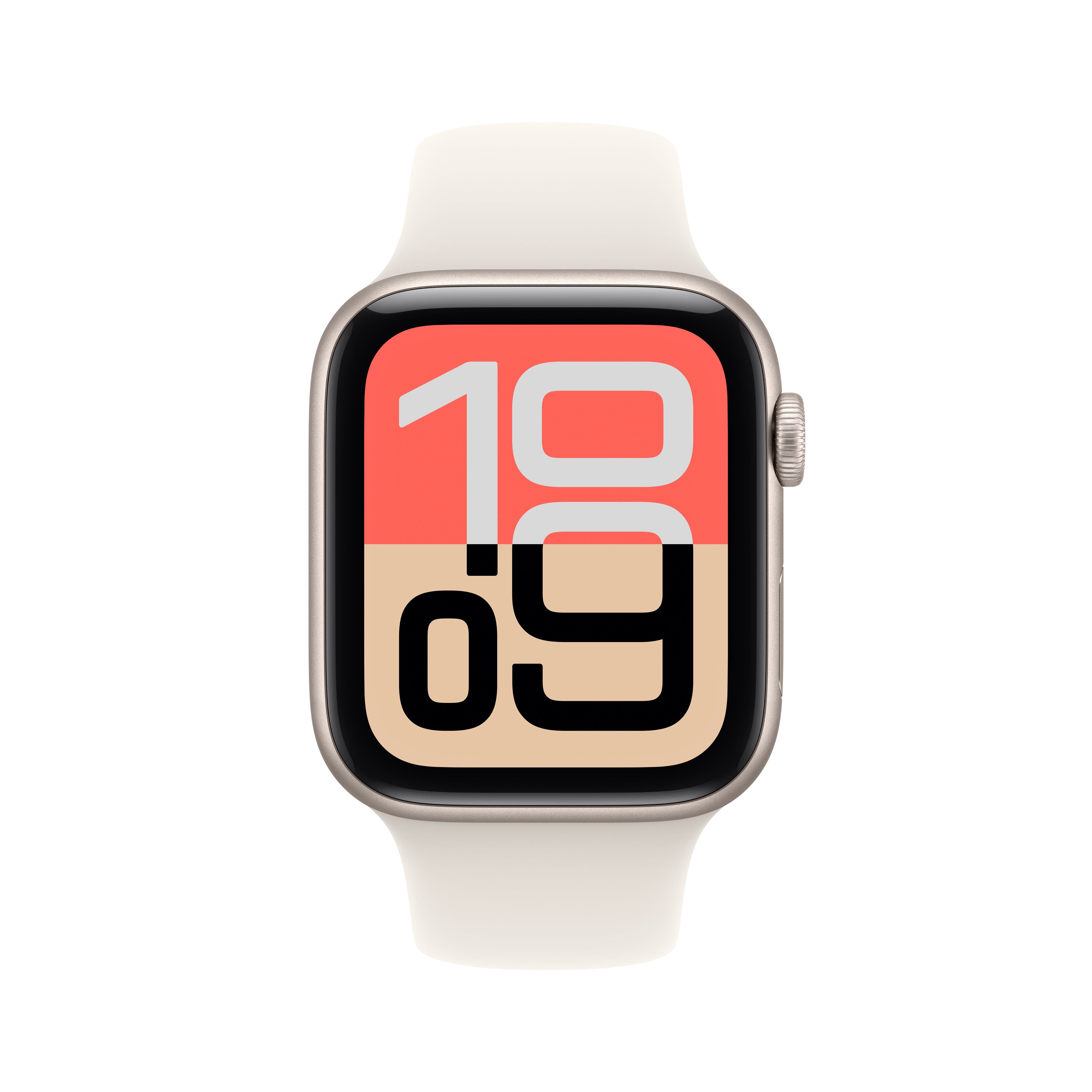 Apple Watch SE 3 GPS, 44mm Starlight Aluminium Case with Starlight Sport Band – MEHJ4 (M/L)