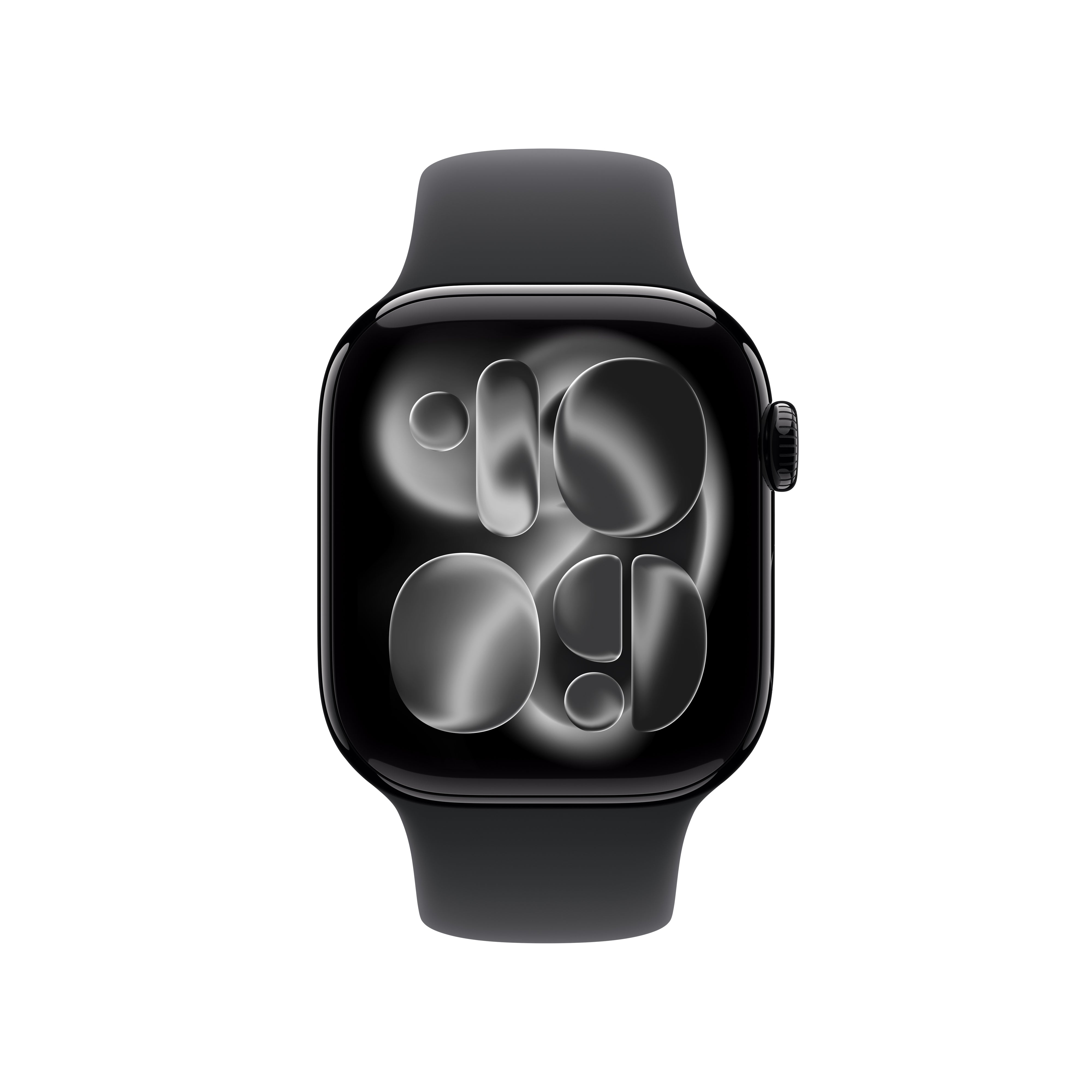 Apple Watch Series 11 GPS, 42 mm Jet Black Aluminium Case with Black Sport Band – MEQT4 (S/M)