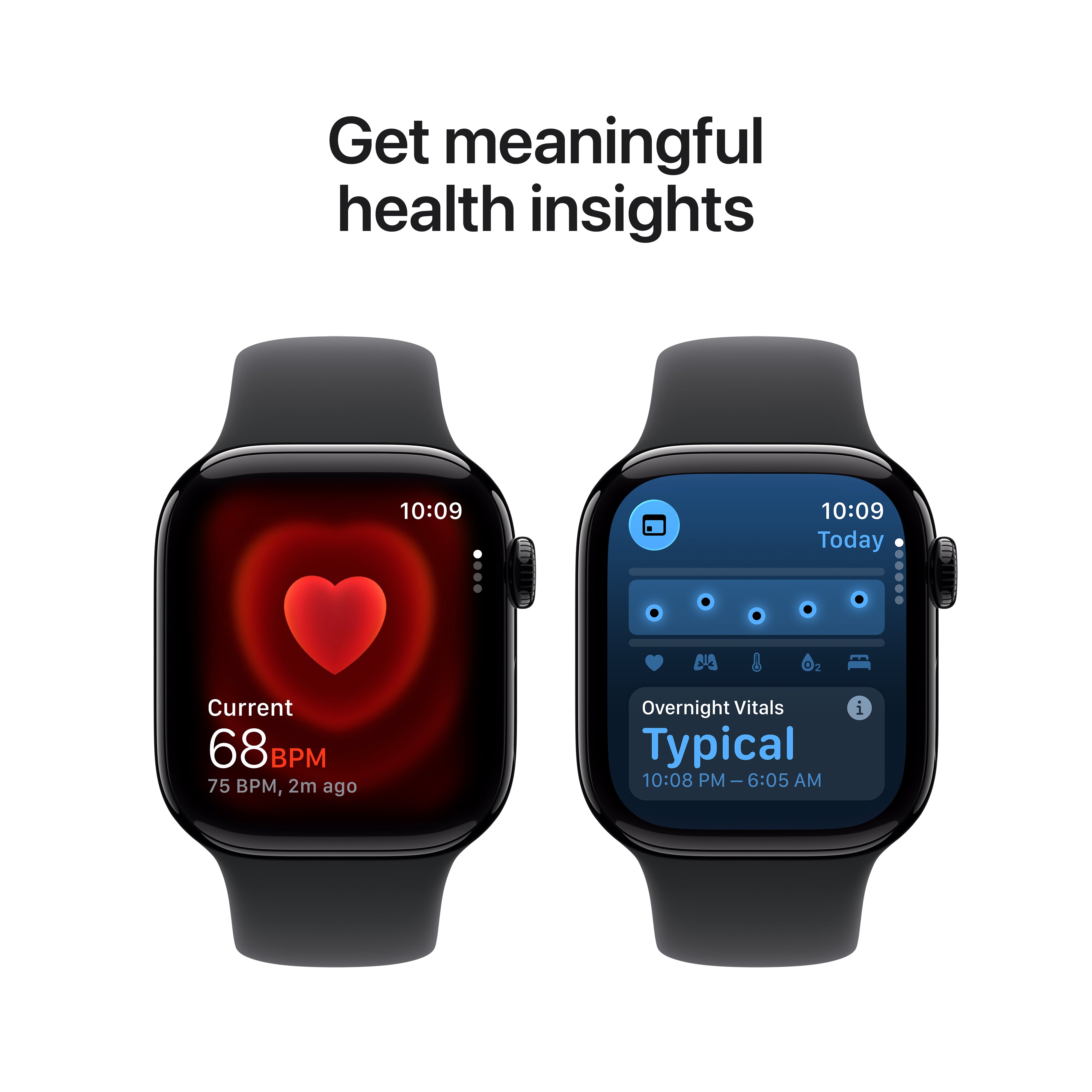 Apple Watch Series 11 GPS, 42 mm Jet Black Aluminium Case with Black Sport Band – MEQT4 (S/M)