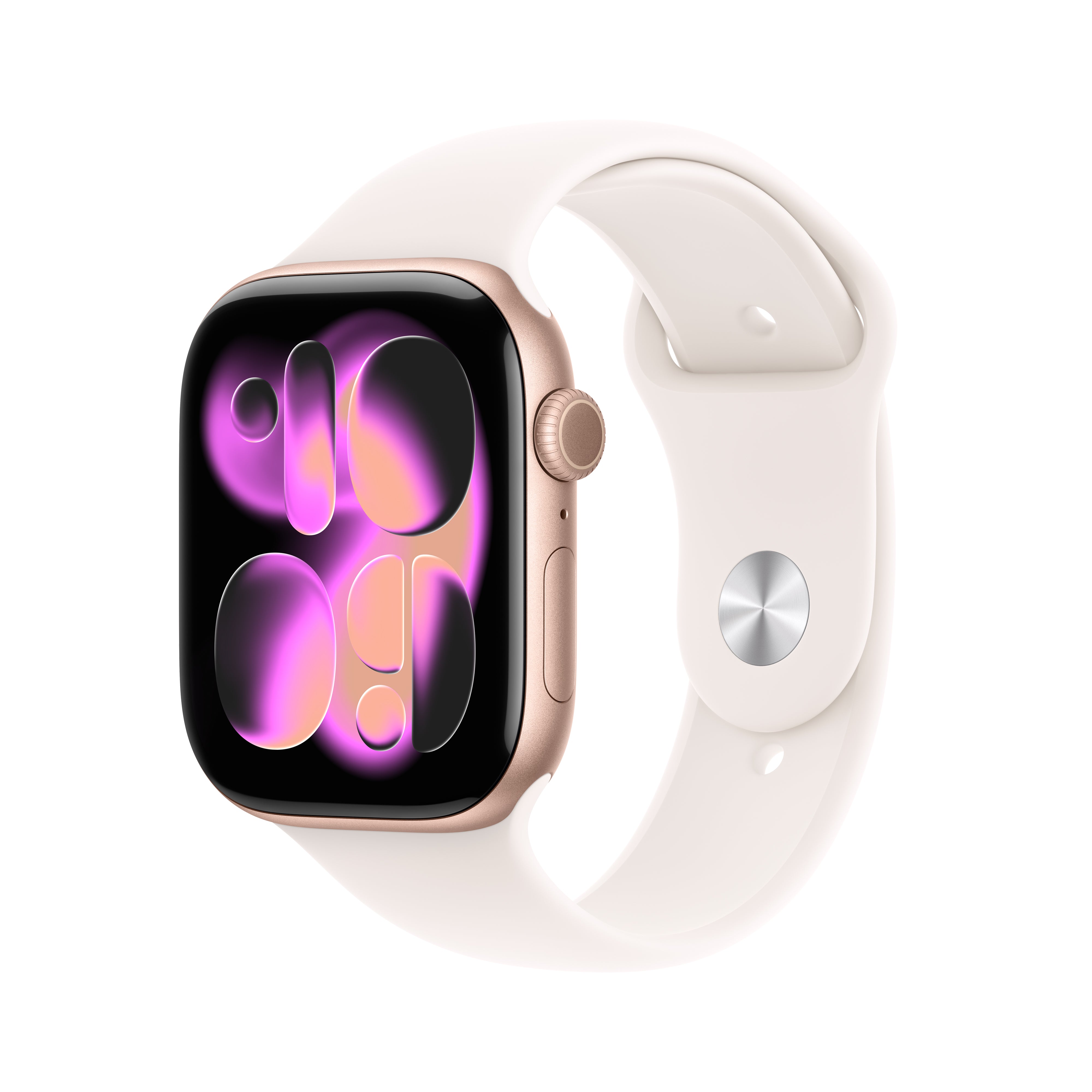 Apple Watch Series 11 GPS, 42 mm Rose Gold Aluminium Case with Light Blush Sport Band – MEU04 (S/M)