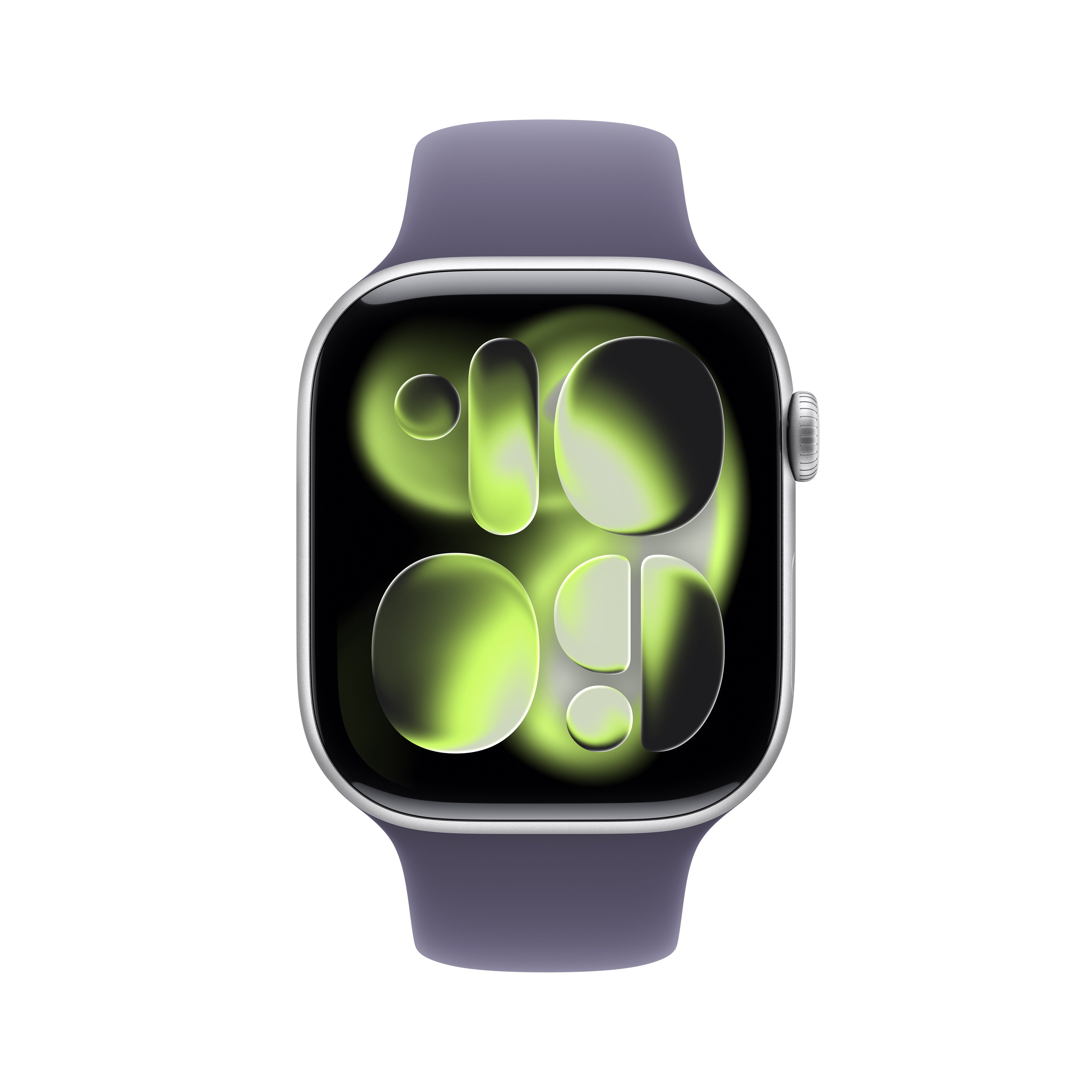 Apple Watch Series 11 GPS, 42 mm Silver Aluminium Case with Purple Fog Sport Band – MEU64 (S/M)