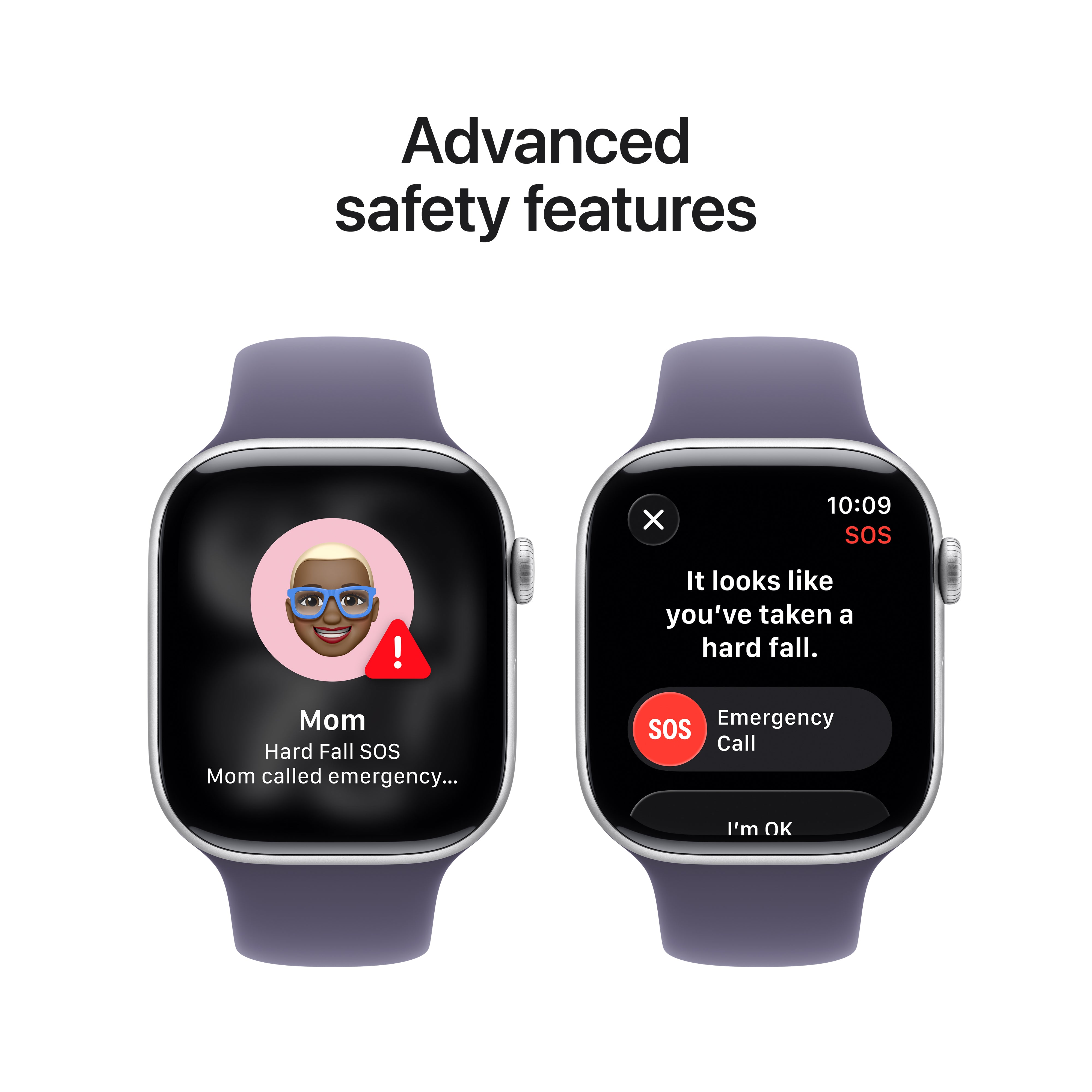 Apple Watch Series 11 GPS, 42 mm Silver Aluminium Case with Purple Fog Sport Band – MEU64 (S/M)