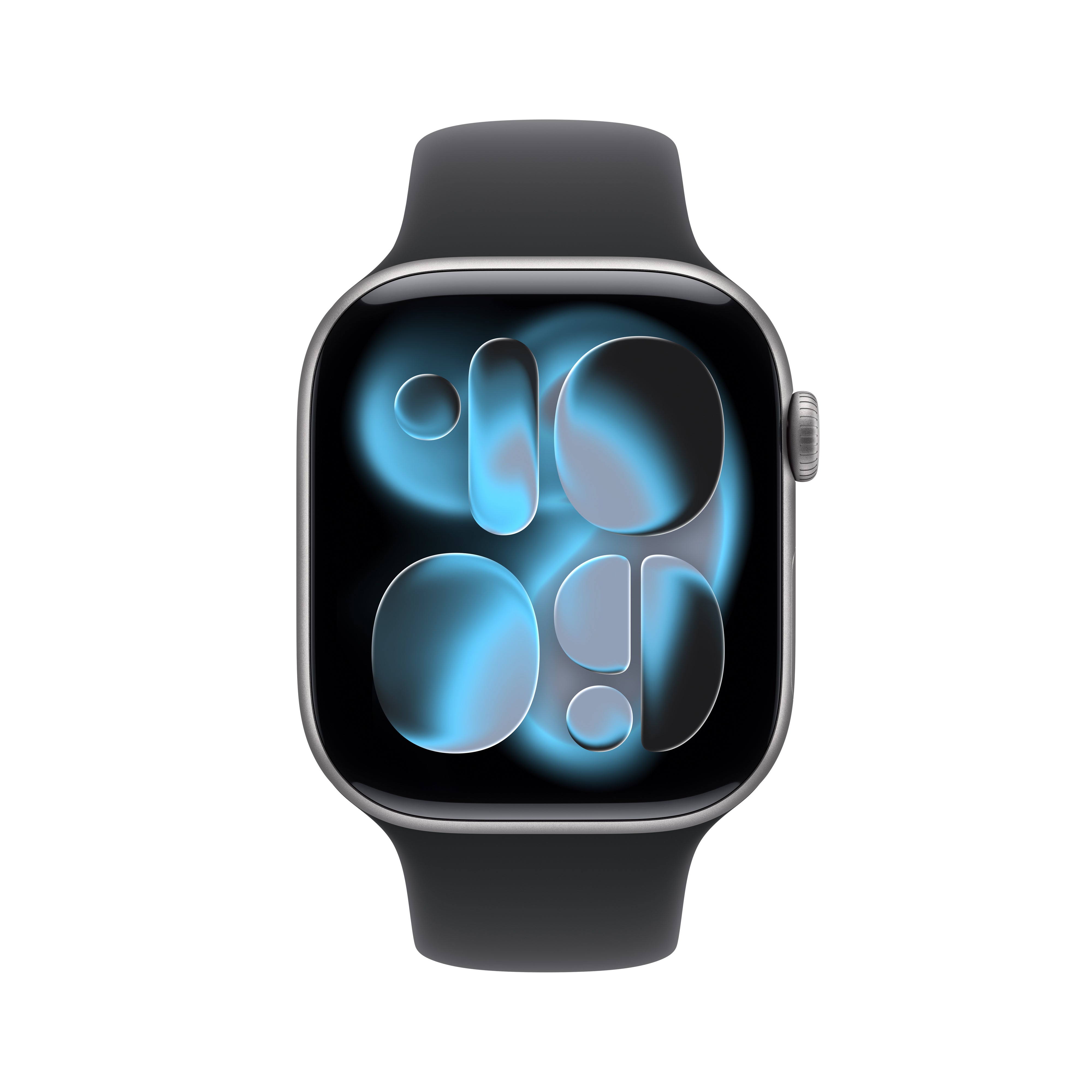 Apple Watch Series 11 GPS, 42 mm Space Grey Aluminium Case with Black Sport Band – MEQW4 (S/M)