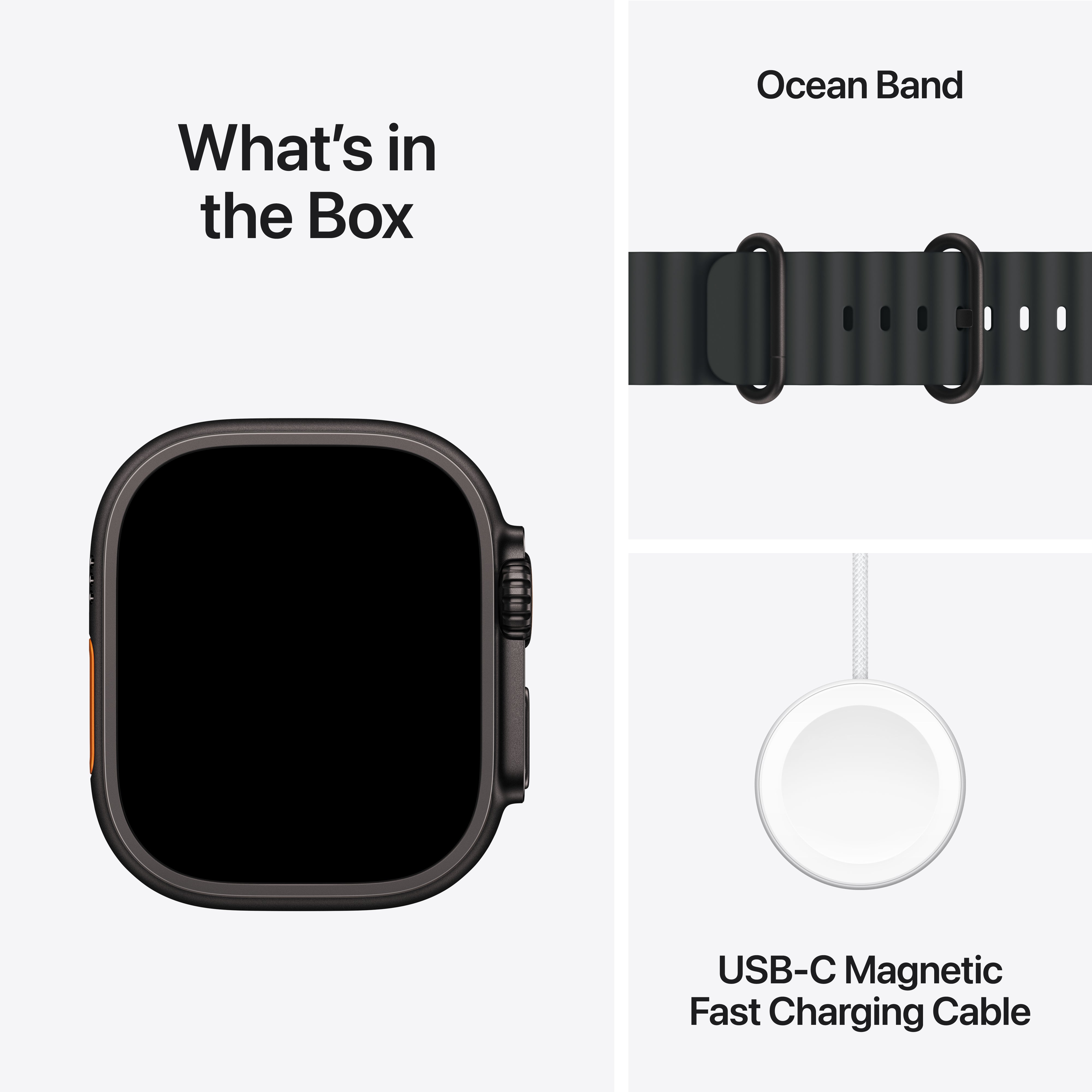 Apple Watch Ultra 3 GPS + Cellular, 49mm Black Titanium Case with Black Ocean Band – MF0J4