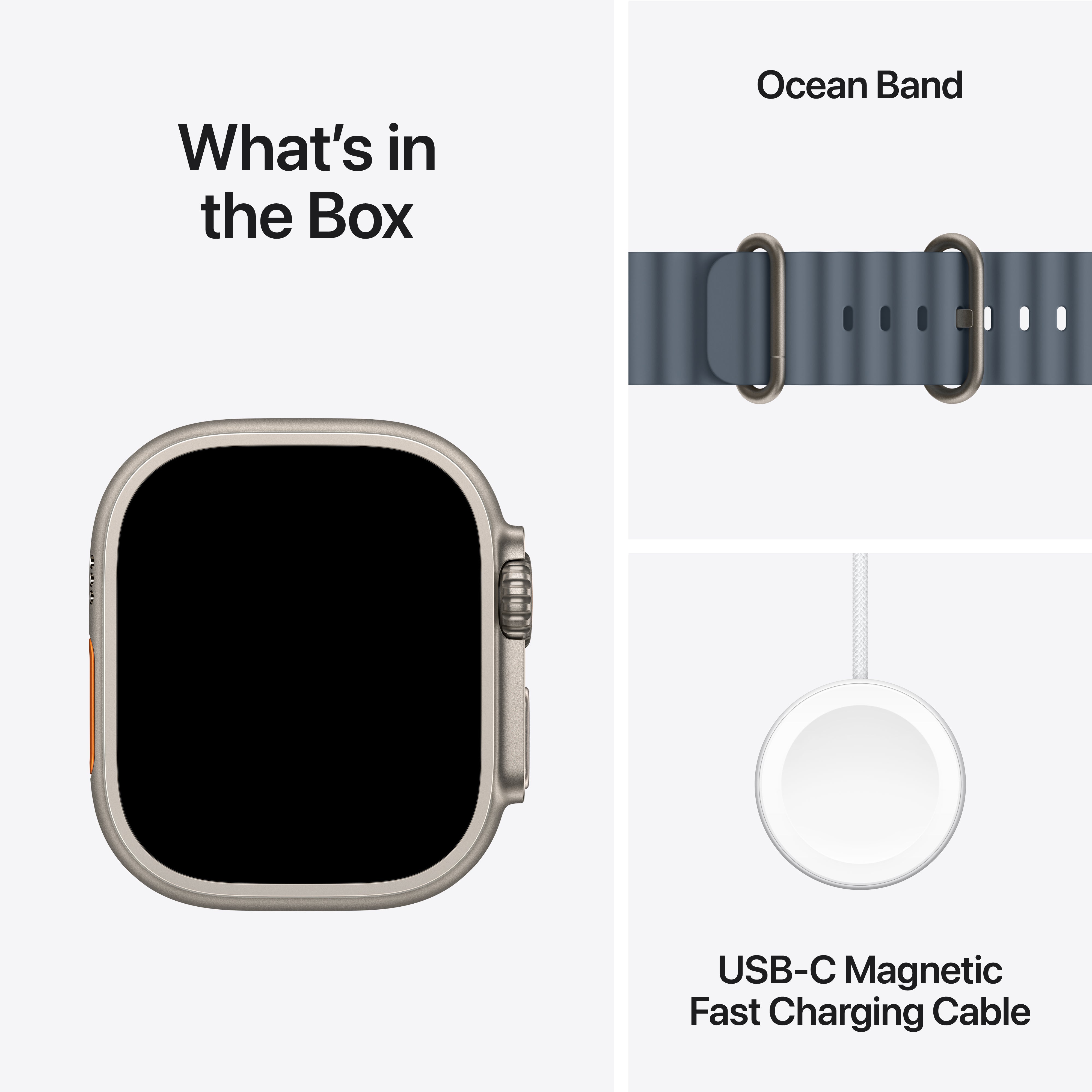 Apple Watch Ultra 3 GPS + Cellular, 49mm Natural Titanium Case with Anchor Blue Ocean Band – MEWH4