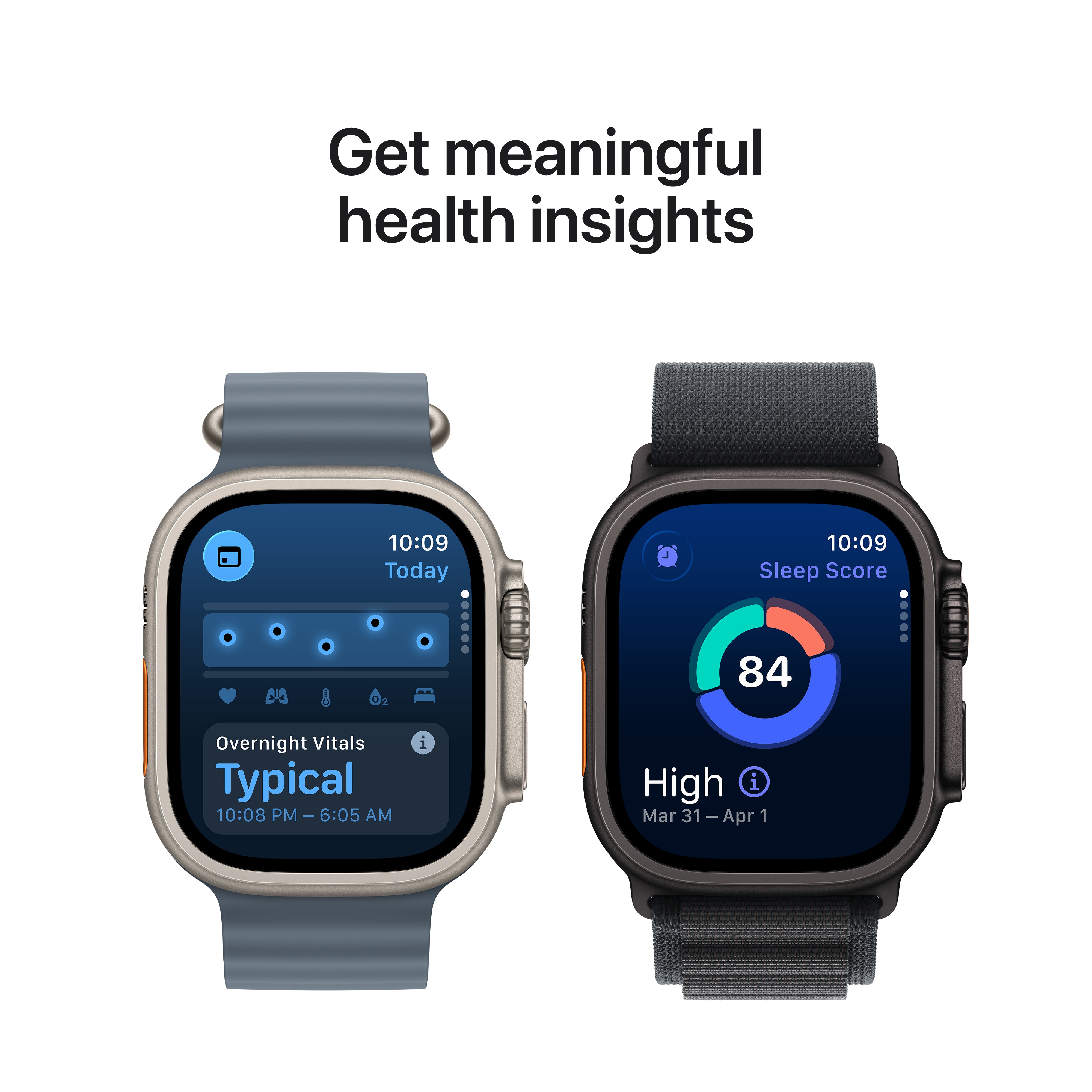 Apple Watch Ultra 3 GPS + Cellular, 49mm Natural Titanium Case with Blue/Bright Blue Trail Loop – MEWU4 (M/L)