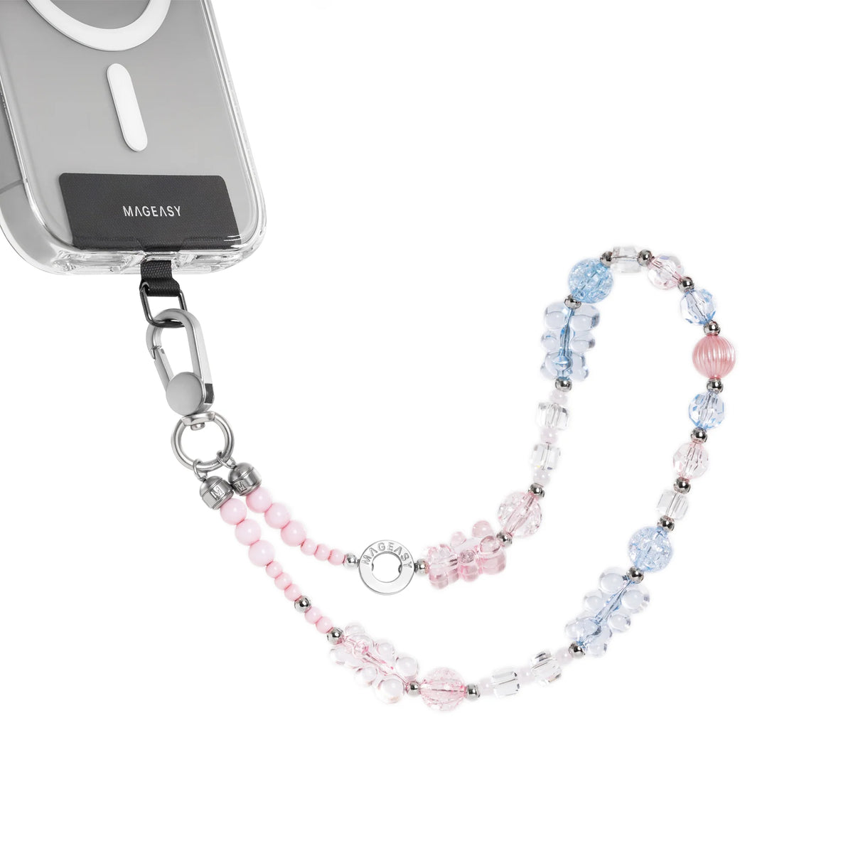 MagEasy Beaded Wrist Strap + Strap Card (Snap Hook (with Strap Card))