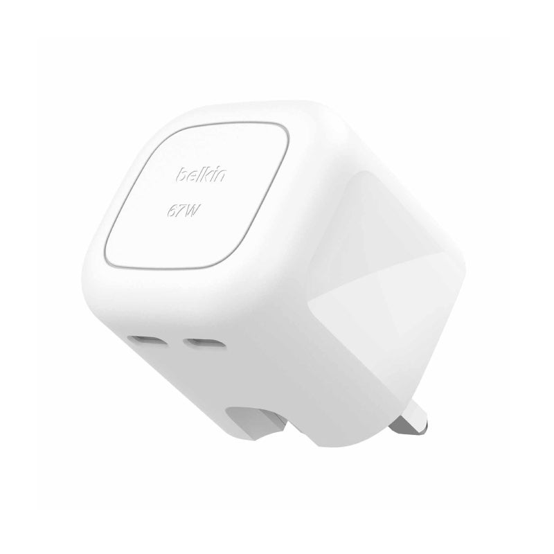 Belkin Boost Charge Pro Dual USB-C GaN Wall Charger 3 Pin (67W)