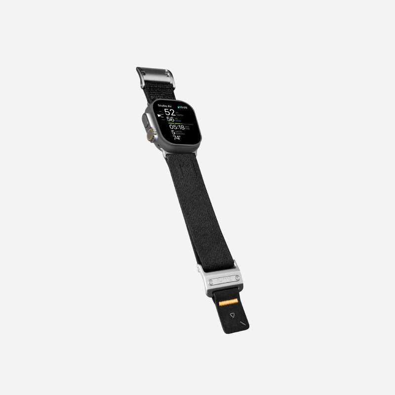 AULUMU A11 band for Apple Watch, Silver buckle 3D Woven Herringbone with Letter M (42/44/45/46/49mm)