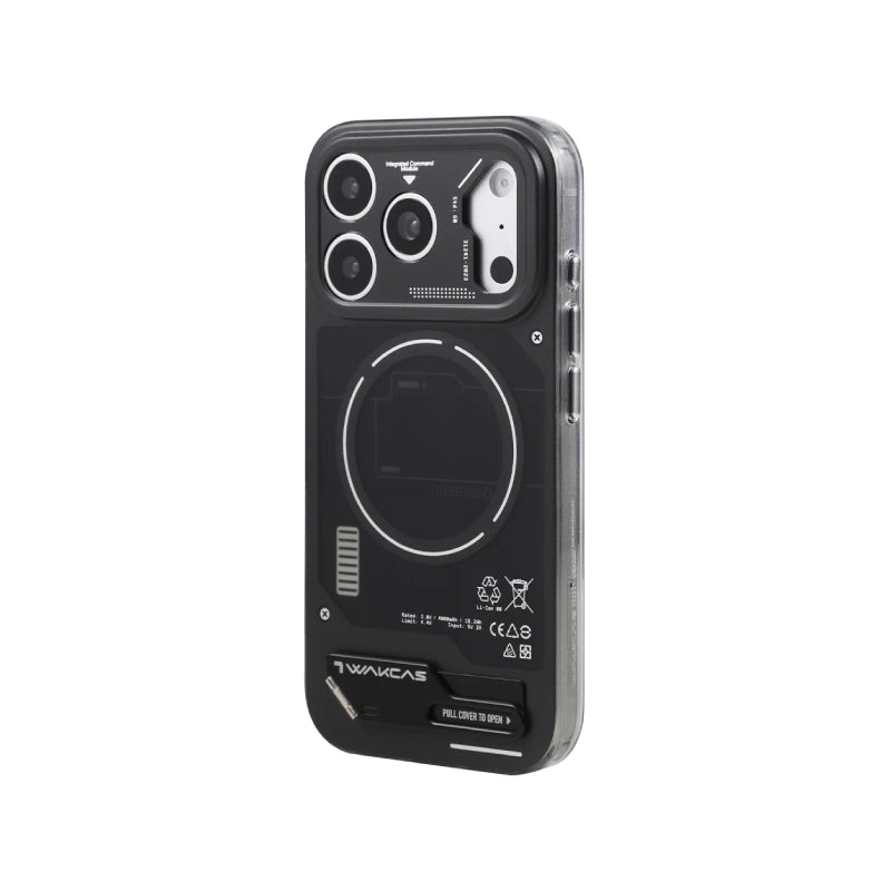 Wakcas Energy Module MagSafe Case for iPhone with Built-in Metal Stand 18 Series
