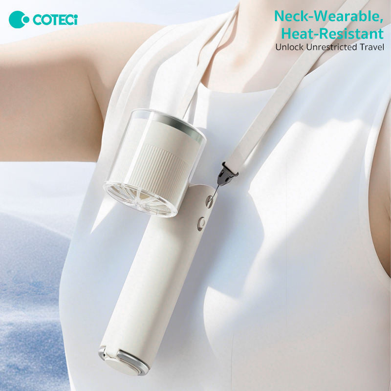 COTECi Long-Lasting Neck-Wearable 0° Handheld Fan