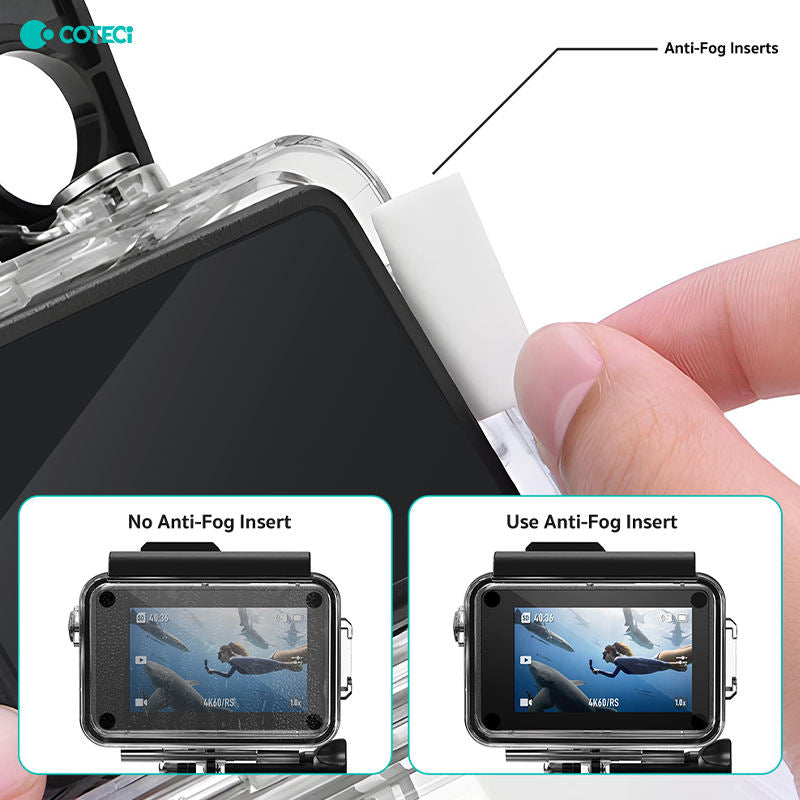 COTECi Portable 60m HD Clear Waterproof Sealed Dustproof Camera Diving Protective Case for DJI OSMO Action 6
