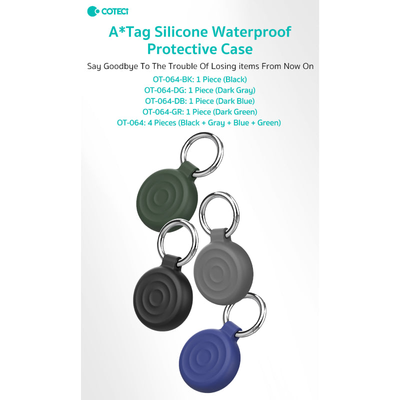 COTECi Silicone Waterproof Protective Case for Airtag
