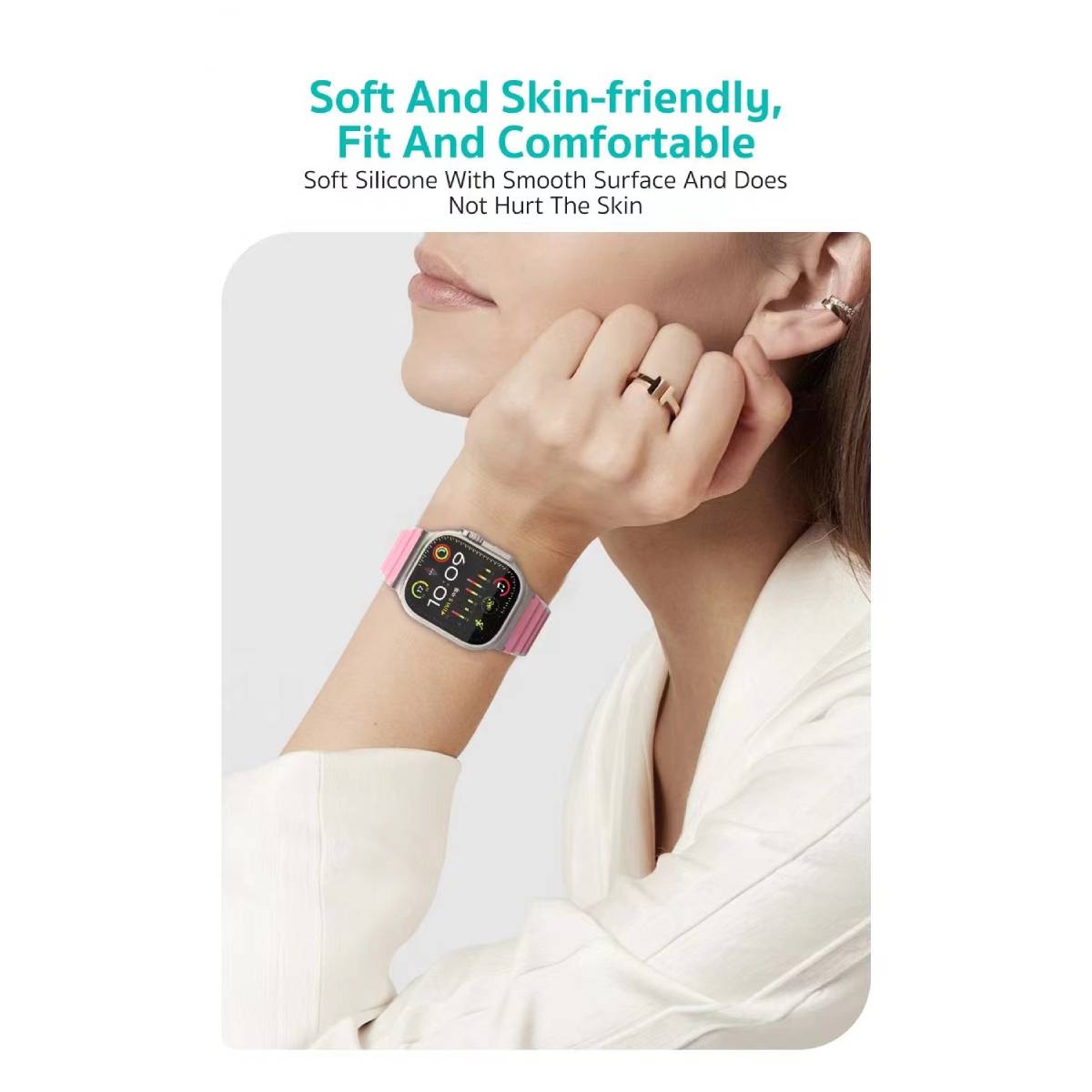 COTECi W128 Colorful Silicone Strap for Apple Watch (42/44/45/49mm)