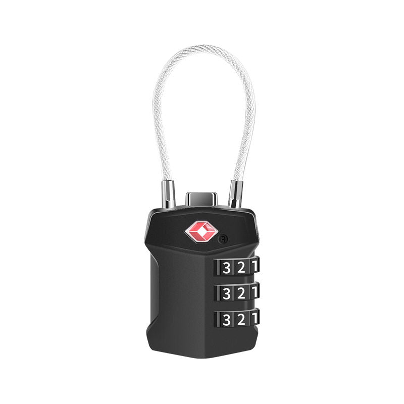 COTECi Zinc Alloy TSA Customs Combination Lock Steel-wire version