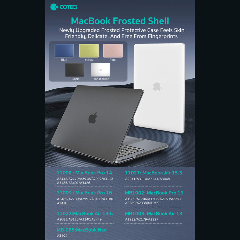 COTECi Macbook Frosted Shell for MacBook