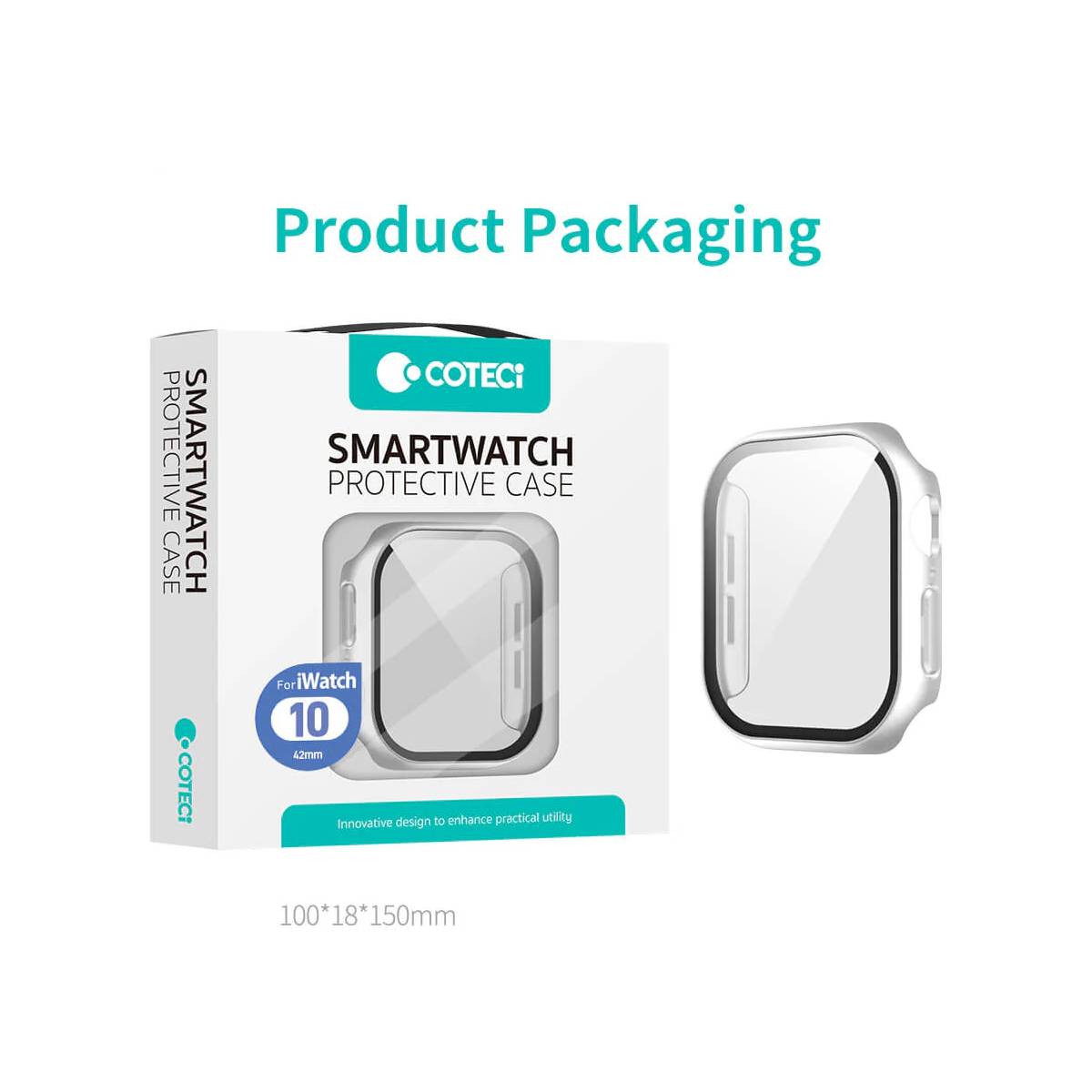 COTECi iWatch 10 PC Tempered Case for Apple Watch (42mm/46mm)