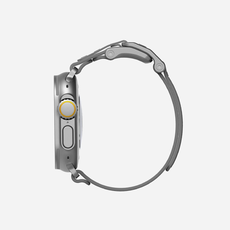AULUMU A11 band for Apple Watch, Silver buckle 3D Woven Herringbone with Letter M (42/44/45/46/49mm)