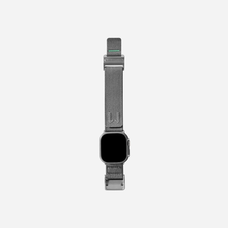 AULUMU A11 band for Apple Watch, Silver buckle 3D Woven Herringbone with Letter M (42/44/45/46/49mm)