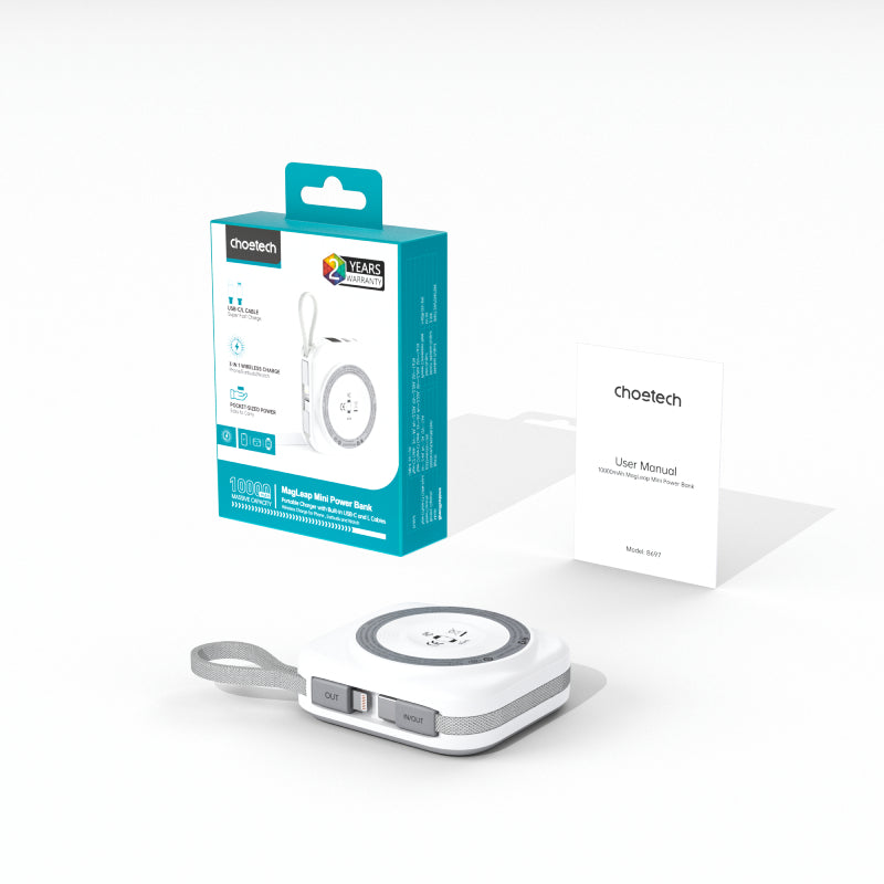Choetech 10000 mAh 22.5W Concentric Circle Magnetic Power Bank
