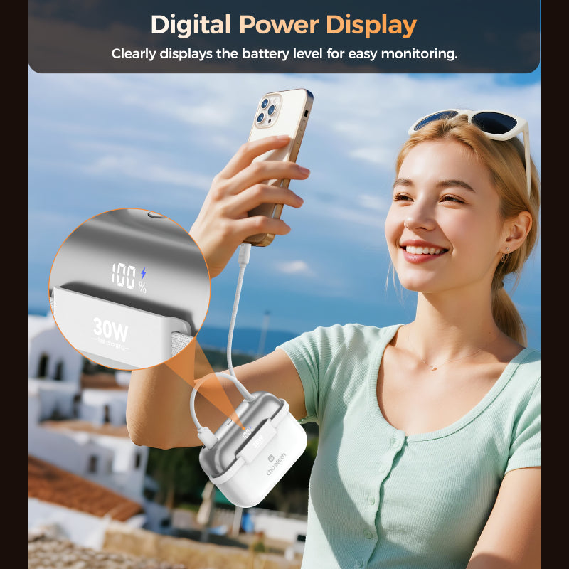 Choetech 10000 mAh 30W 2C Line Power Bank