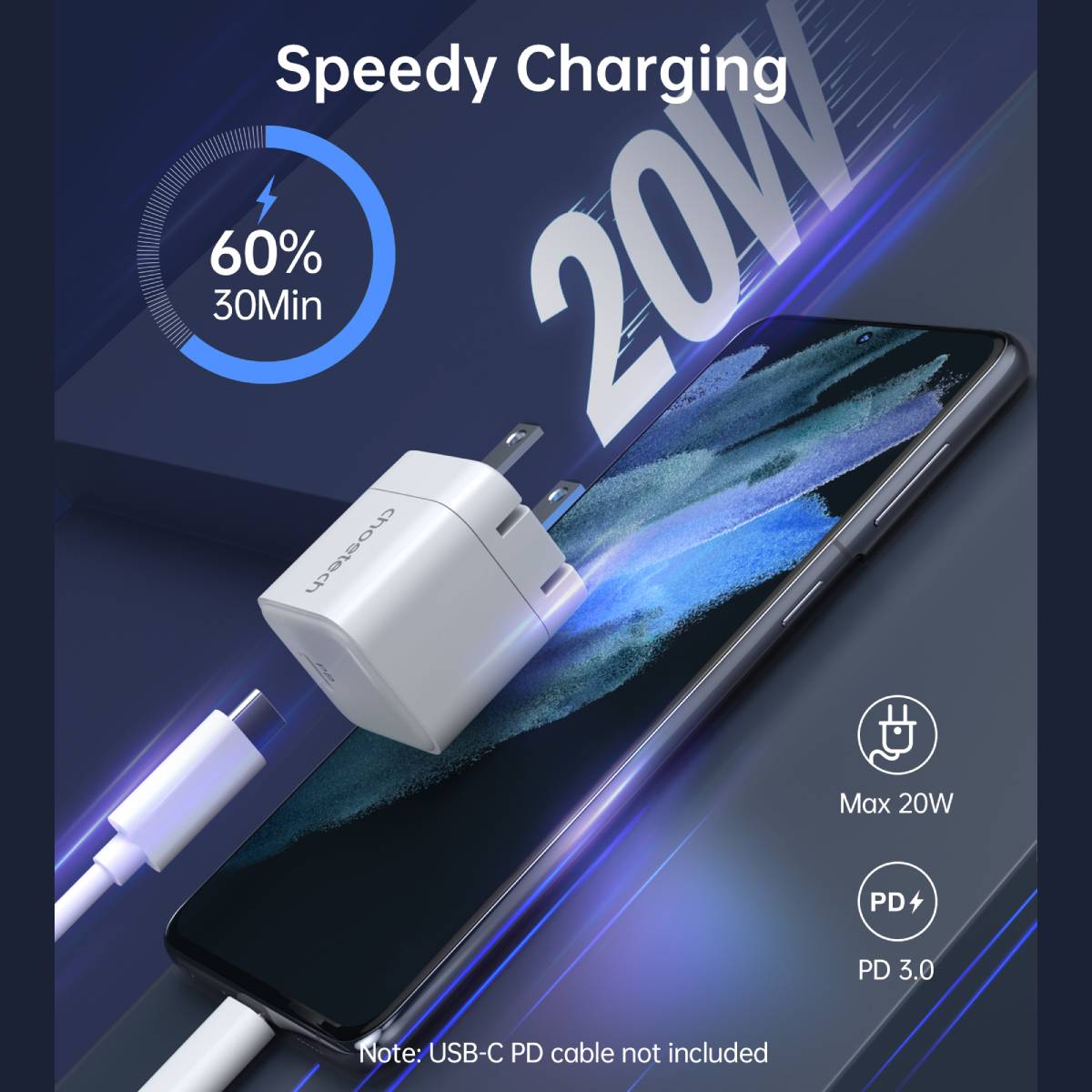 Choetech PD20W GaN USB-C Wall Charger (PD5010)