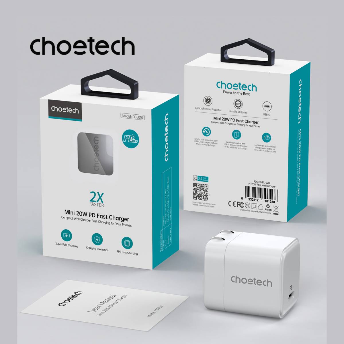 Choetech PD20W GaN USB-C Wall Charger (PD5010)