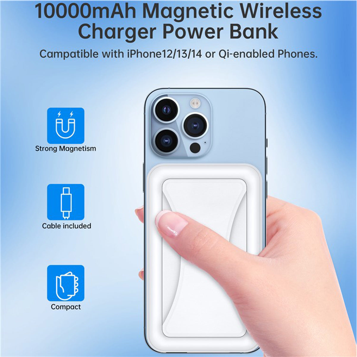 Choetech PD20W Magnetic Fast Charging Power Bank 10000mAh B663 (White)