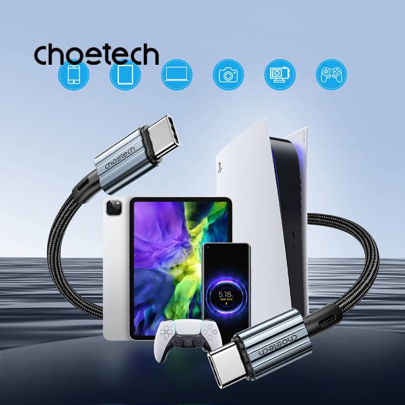 Choetech USB-C to USB-C PD60W Cable black 1.2M (XCC-1014)