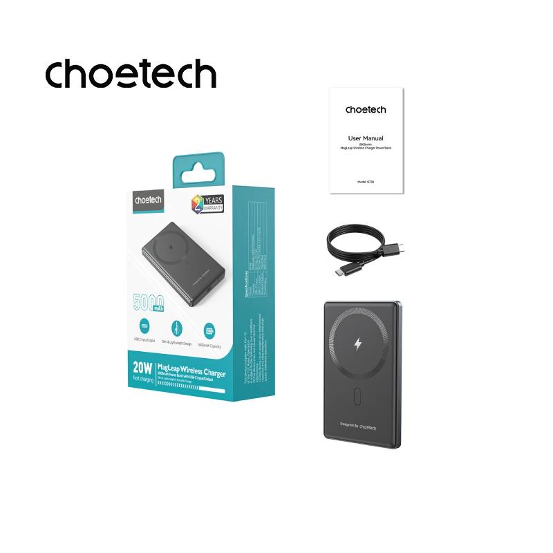 Choetech 5000mAh Magnetic Power Bank (B738)