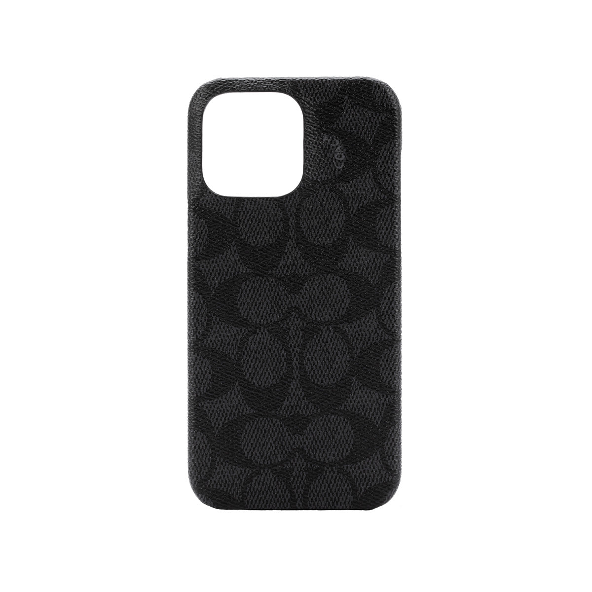 Coach Slim Wrap Case for iPhone 13/14 Series (Signature C Charcoal Black)
