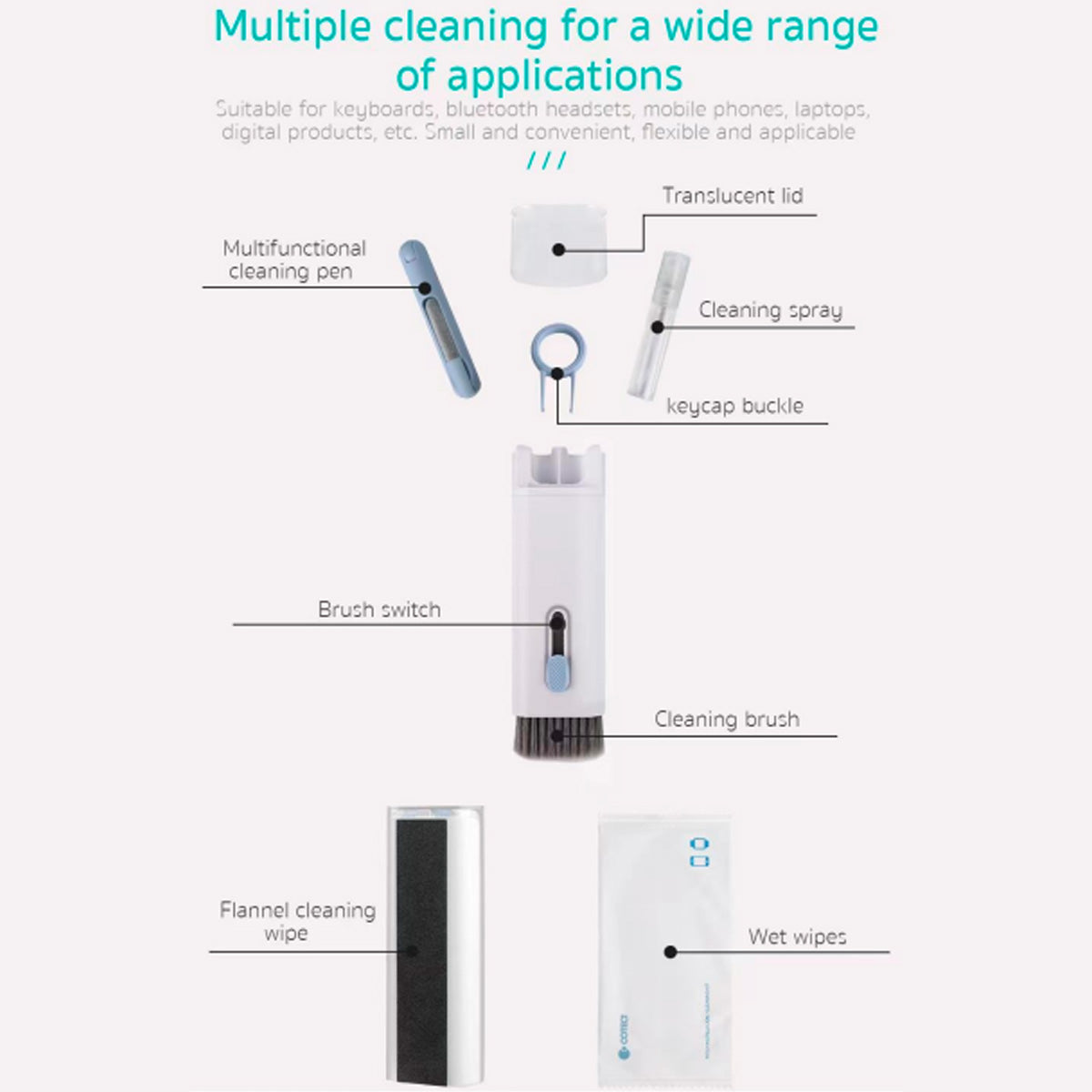 COTECi 8 in 1 Multipurpose Cleaning Kit