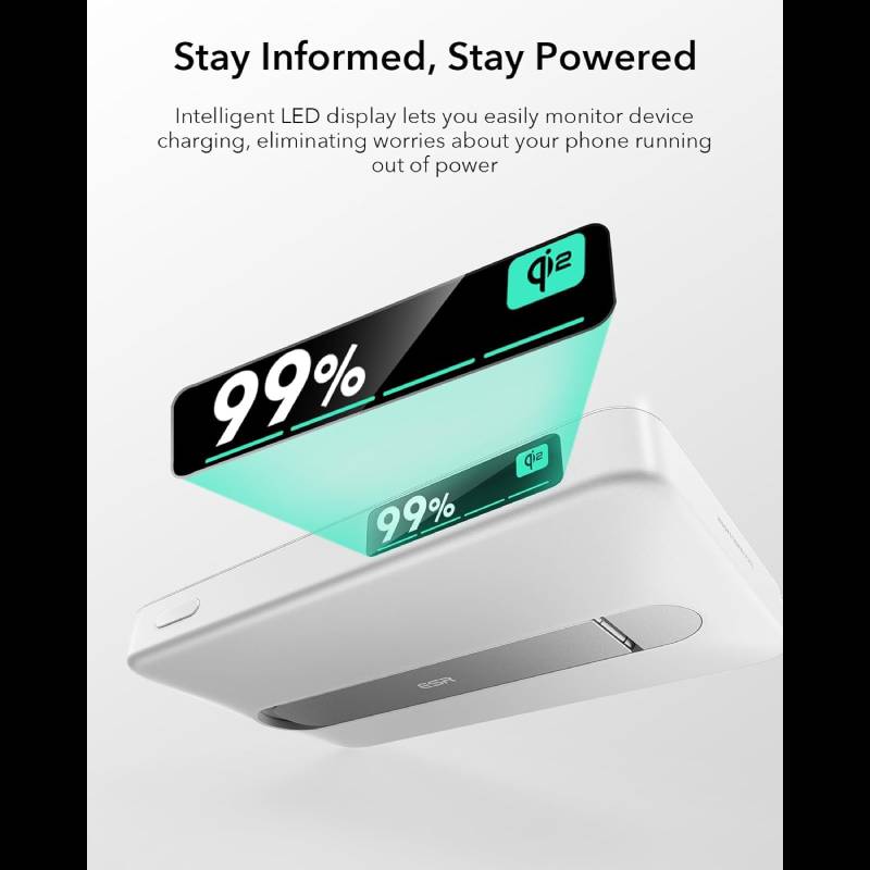 ESR Qi2 MagSlim Kickstand Power Bank
