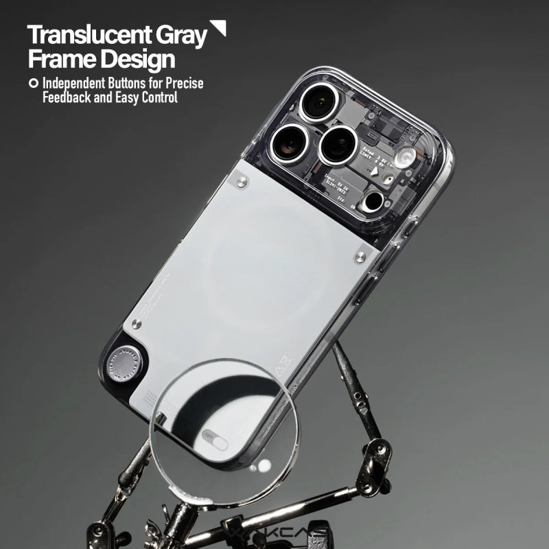 Wakcas Gloss Black See-Through MagSafe Case for iPhone 18 Series